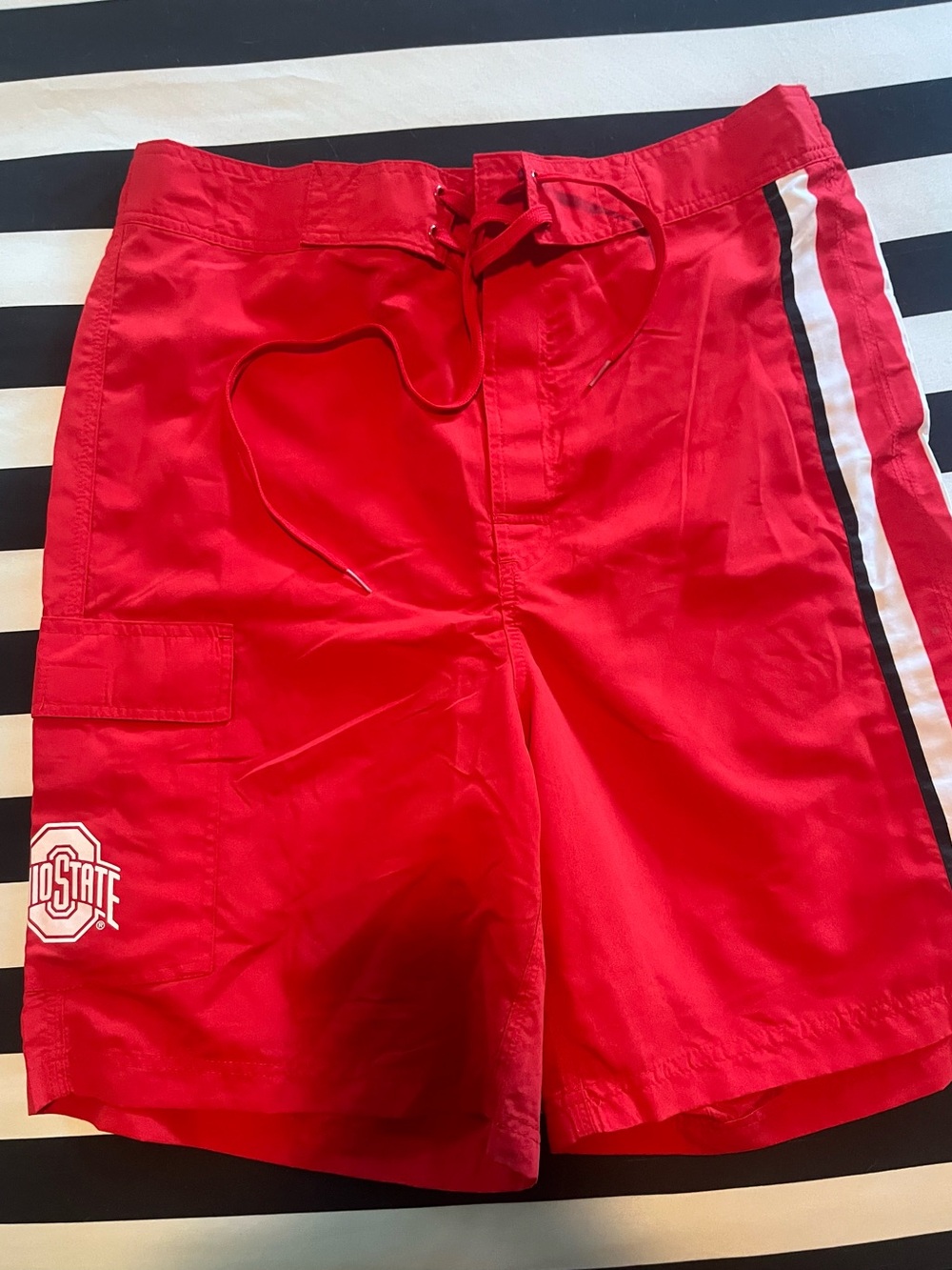 Varsity Red Ohio State Mesh-Lined Board Shorts